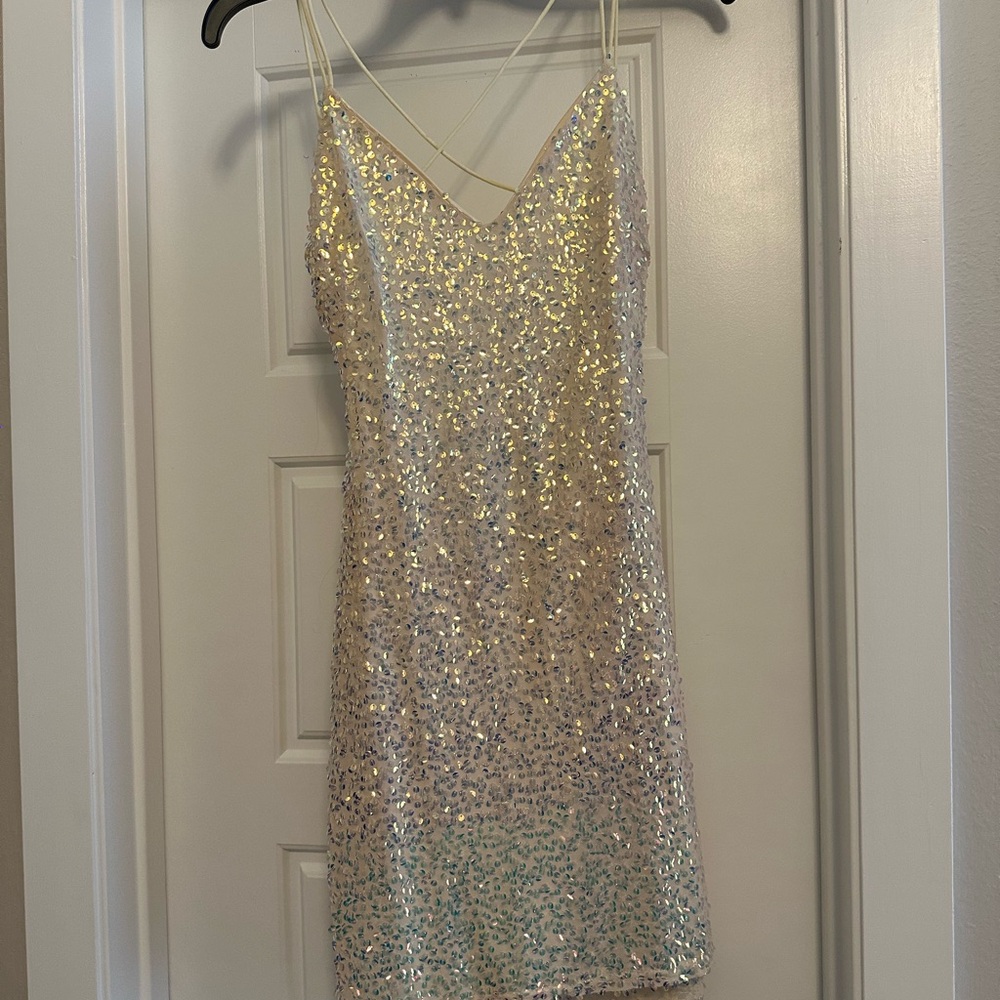 Lovers + Friends Gold Sequin Mini Dress